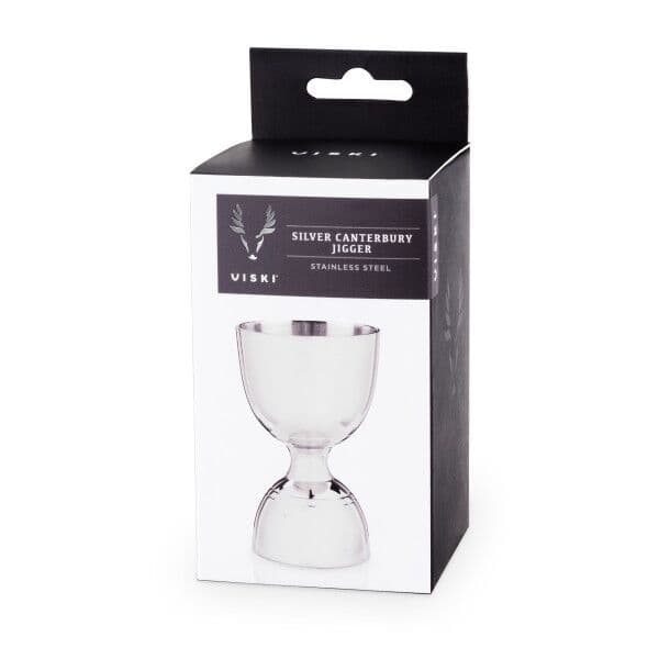 VISKI Двоен джигър/мярка за алкохол 30мл/60мл “Canterbury-Silver“