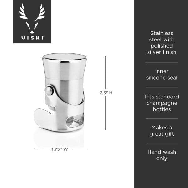 VISKI Тапа за шампанско “Heavyweight Silver“