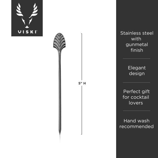 VISKI Коктейлни клечки 4бр. “Art Deco GunMetal“