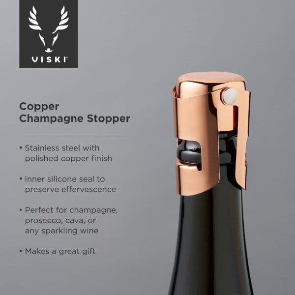 VISKI Тапа за шампанско “Polished Copper“
