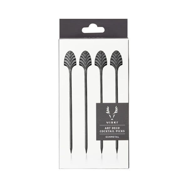 VISKI Коктейлни клечки 4бр. “Art Deco GunMetal“