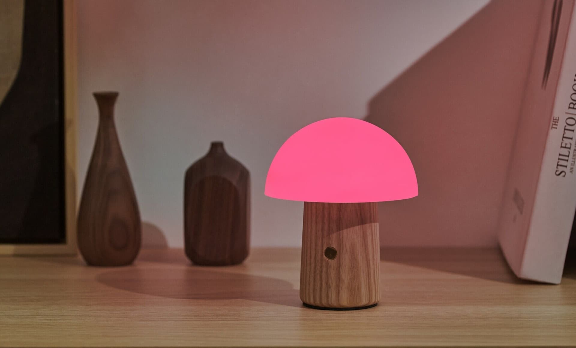 GINGKO Смарт лампа “Alice Mushroom“ М – 12,5 см./бял ясен