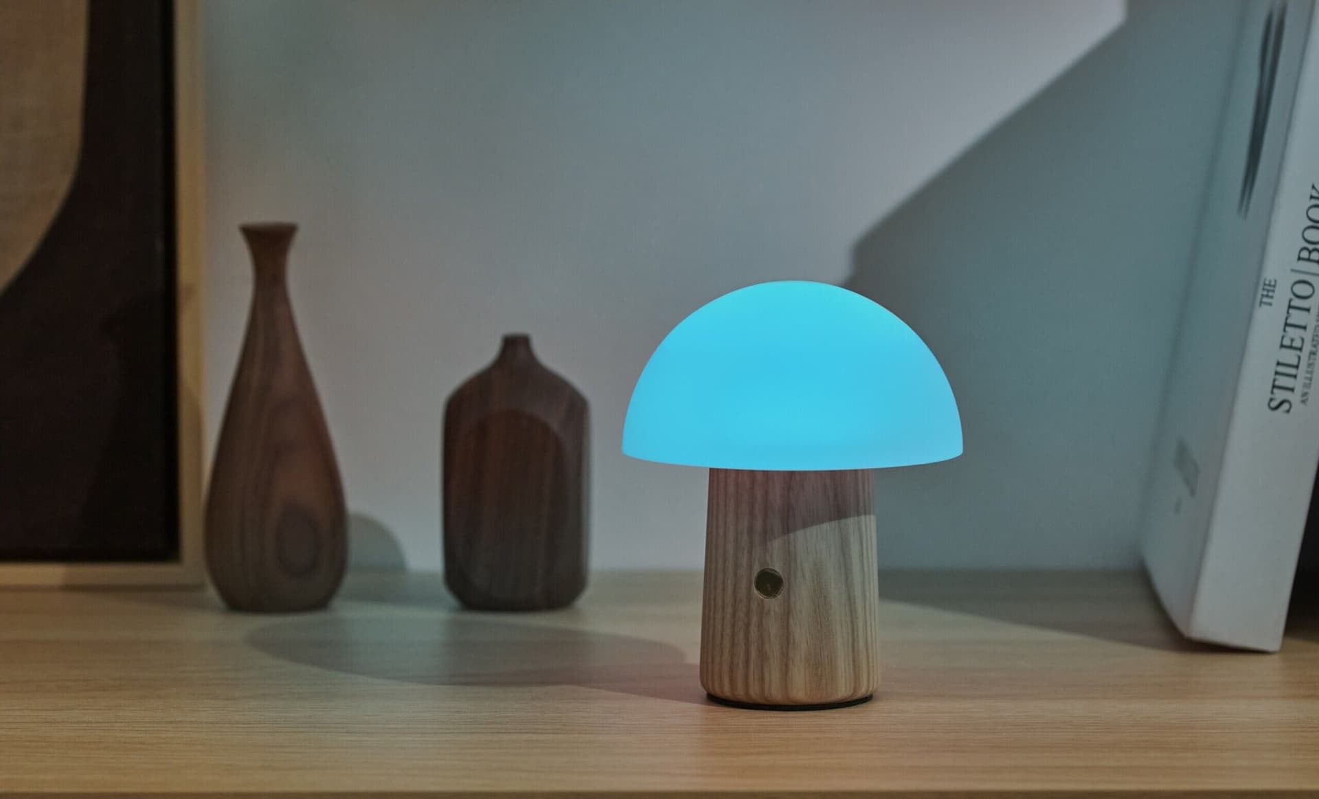 GINGKO Смарт лампа “Alice Mushroom“ М – 12,5 см./бял ясен