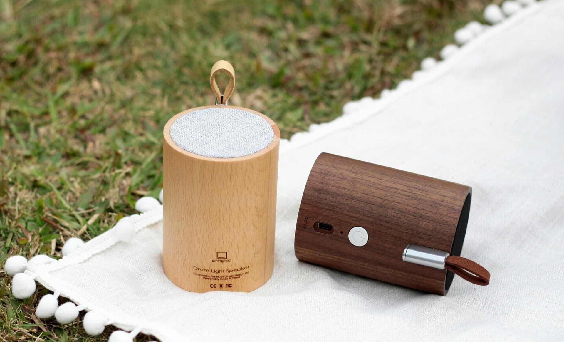 GINGKO Bluetooth колонка и лампа – бамбук