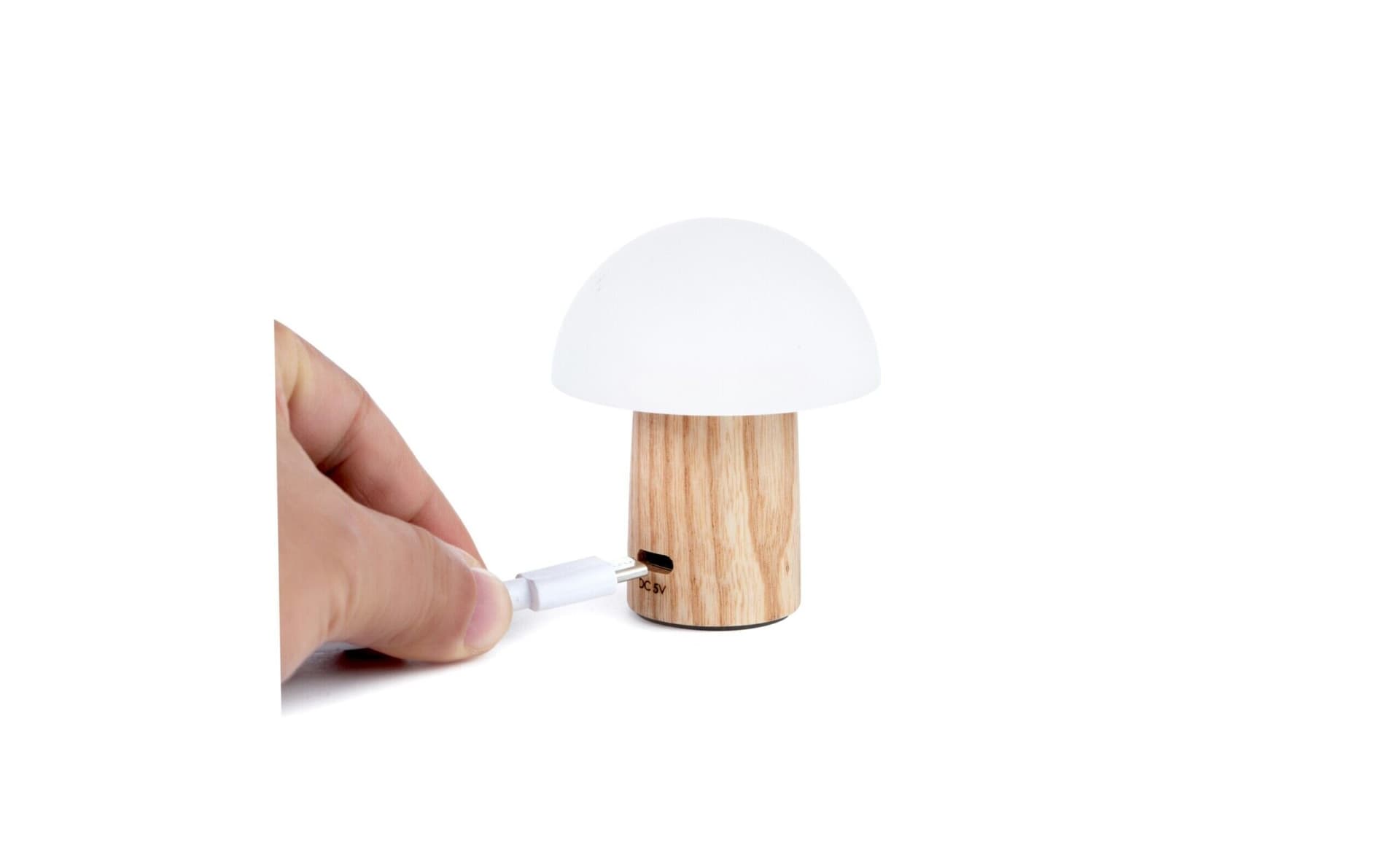 GINGKO Смарт лампа “Alice Mushroom“ S – 6,5см./бял ясен