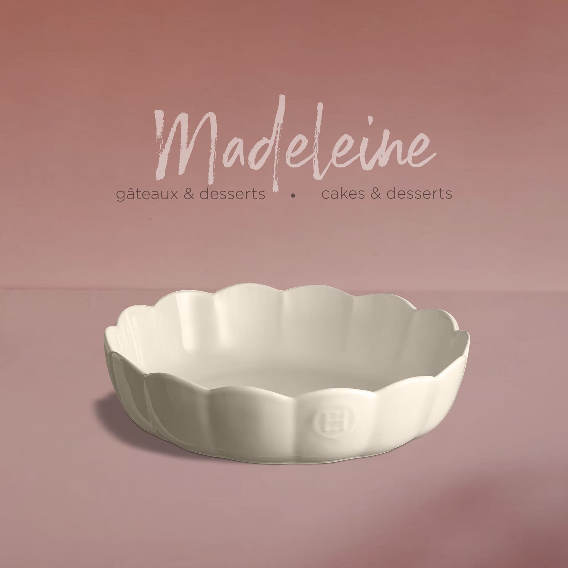 EMILE HENRY Керамична форма „MADELEINE ROUND DISH“ – цвят екрю