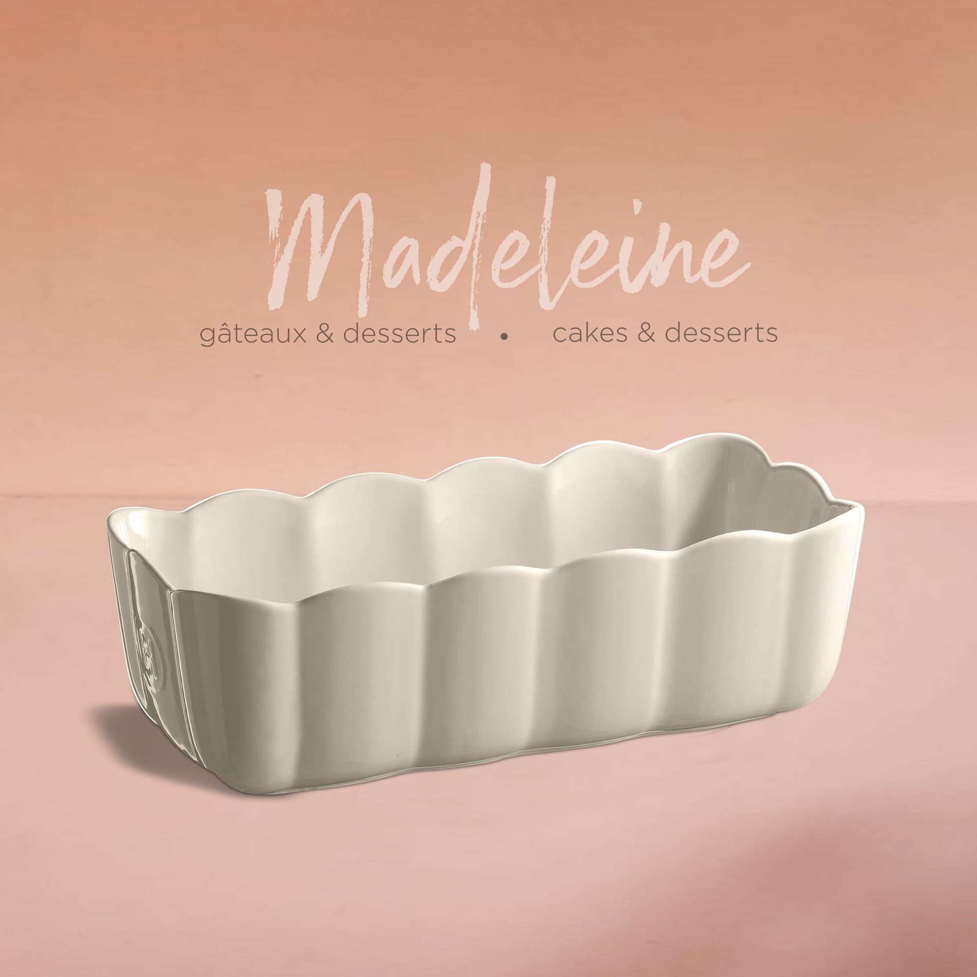 EMILE HENRY Керамична форма „MADELEINE LOAF DISH“ – цвят екрю