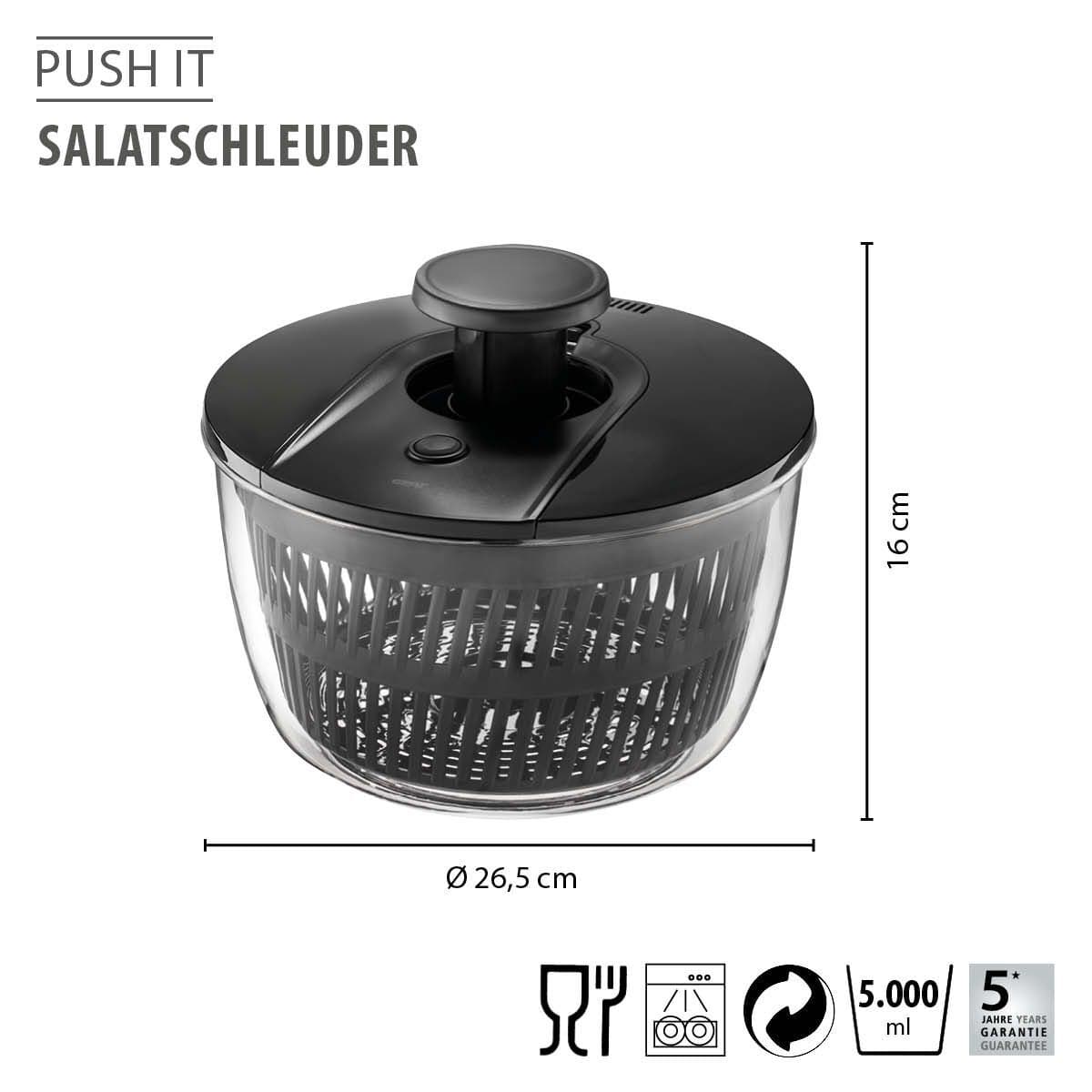 GEFU Центрофуга за салата “PUSH IT“ – Ø 25 см