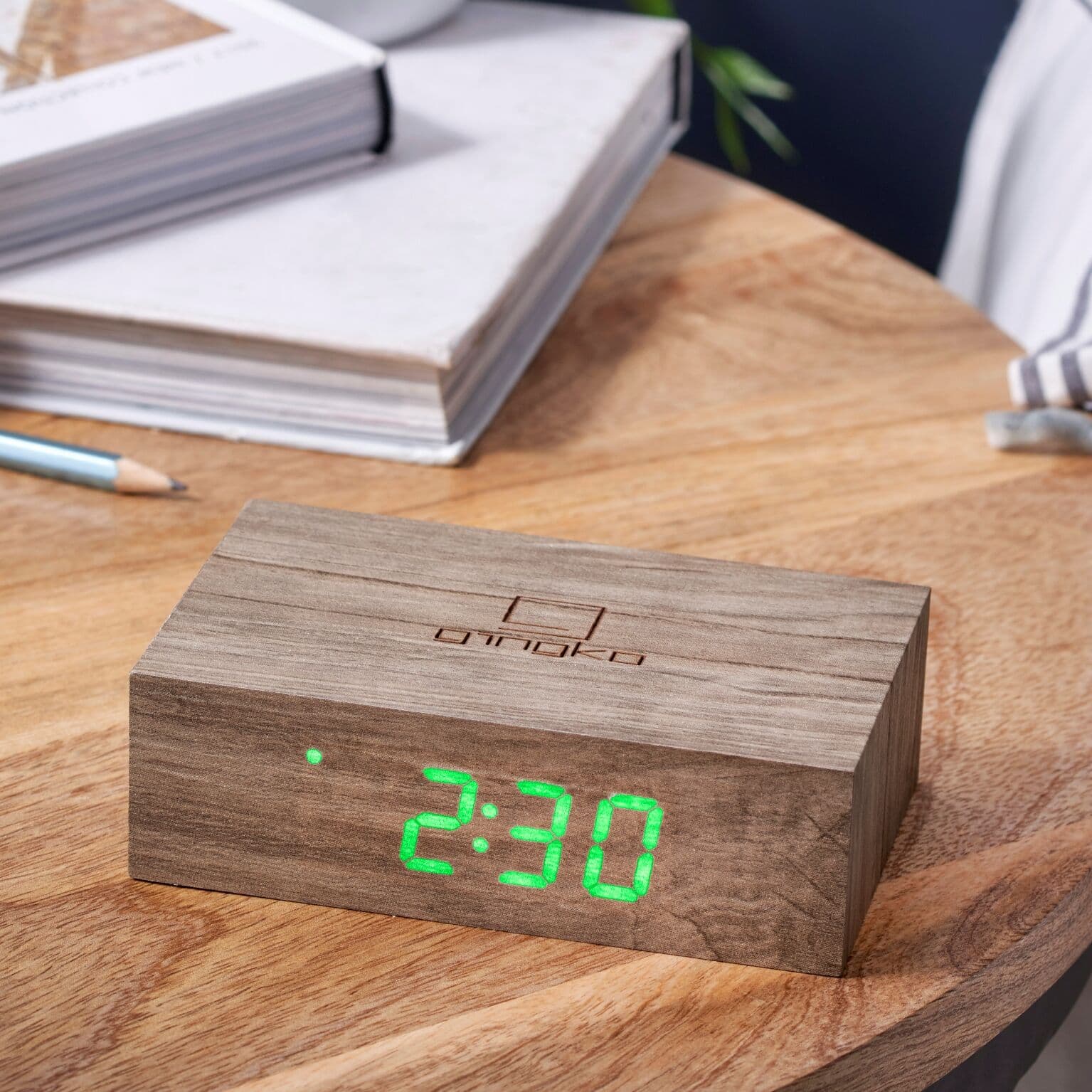 GINGKO Часовник/будилник “Flip Cilck Clock“ – ясен