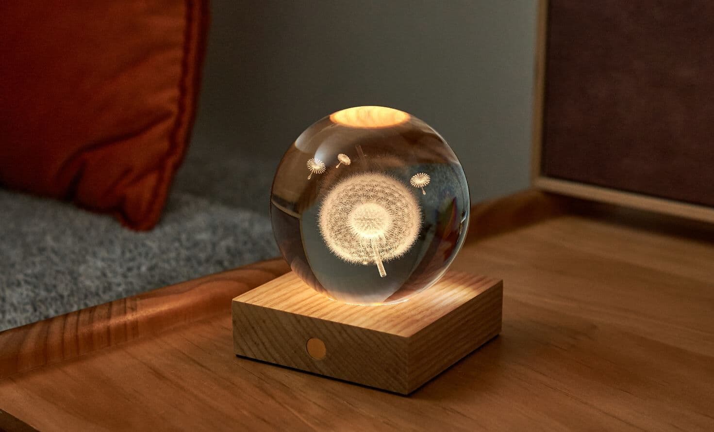 GINGKO 3D Смарт лампа “Amber Crystal“ – Глухарче