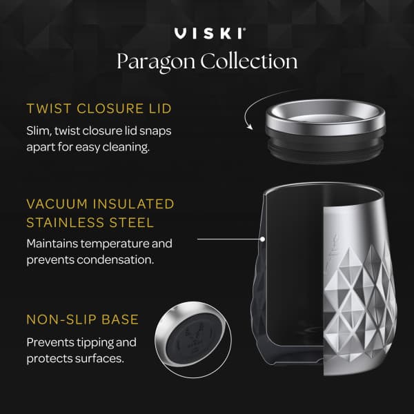 VISKI Термочаша с керамично покритие “PARAGON“ - 355 мл - цвят платина - снимка 10