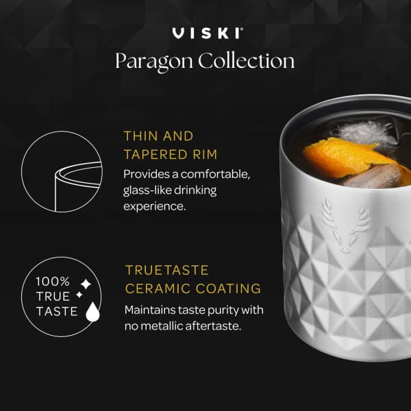 VISKI Термочаша с керамично покритие “PARAGON“ - 355 мл - цвят платина - снимка 4