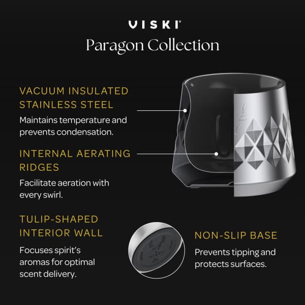 VISKI Термочаша (без капак) с керамично покритие “PARAGON“ - 237 мл - цвят платина - снимка 3