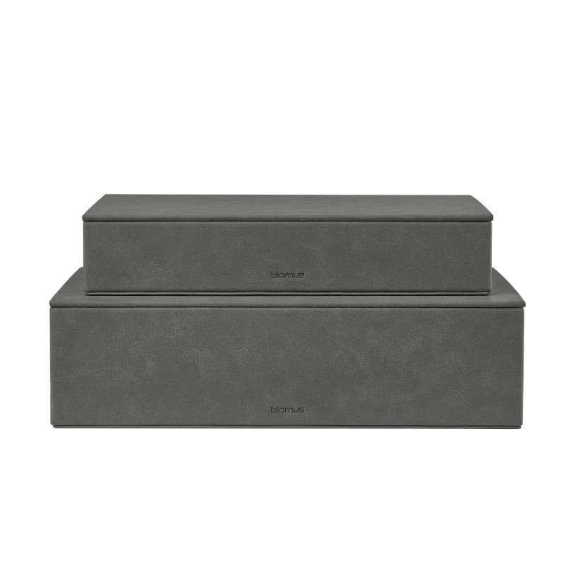 BLOMUS Комплект от 2 бр кутии за съхранение “SAHLA“ - цвят сив (Pewter) - снимка 2