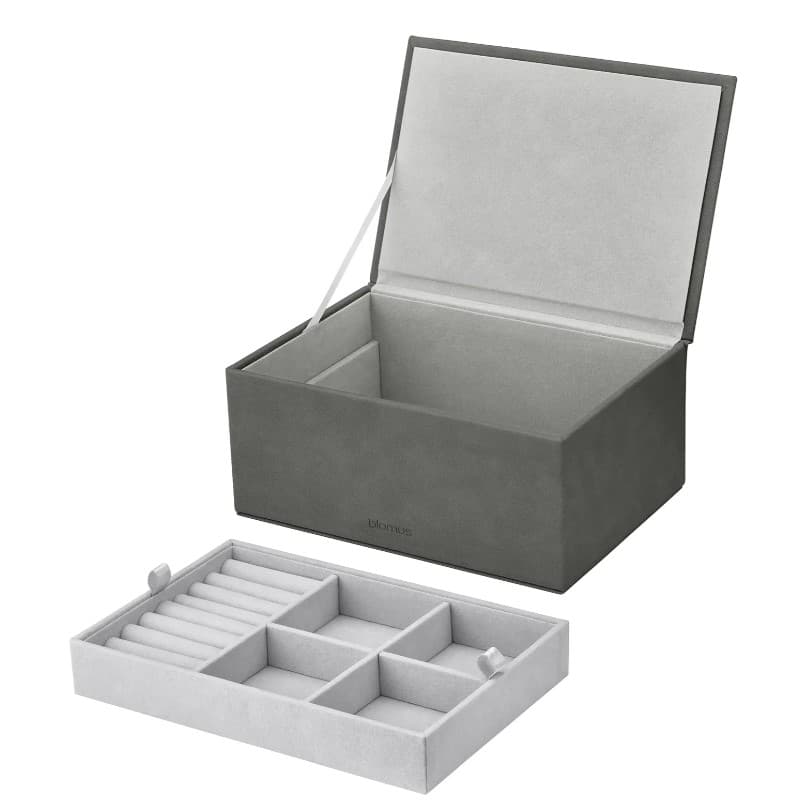 BLOMUS Кутия за бижута “SAHLA“, размер L - цвят сив (Pewter) - снимка 3