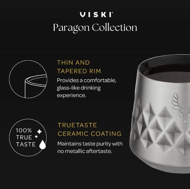 VISKI Термочаша (без капак) с вакуумна изолация и керамично покритие “PARAGON“ - 237 мл. - цвят злато - снимка 5