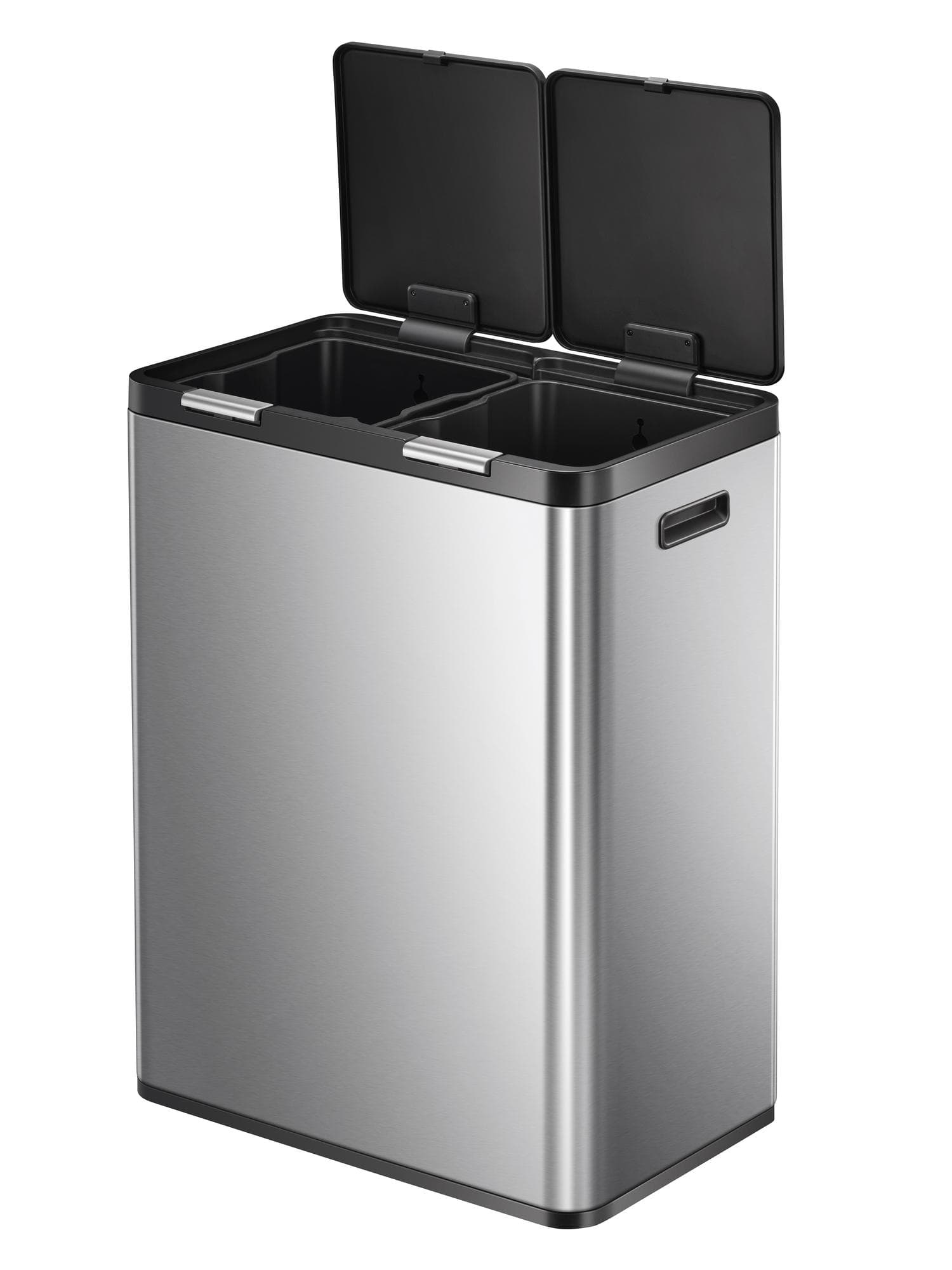 EKO Кош за разделно събиране ESSENTIAL TOUCH - 2 х 30 л. - хром мат - снимка 2