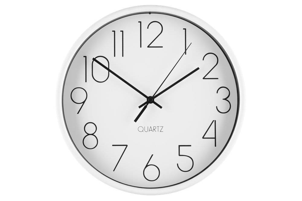 4LIVING Часовник за стена “Hour“ - цвят бял - Ø 25 см.