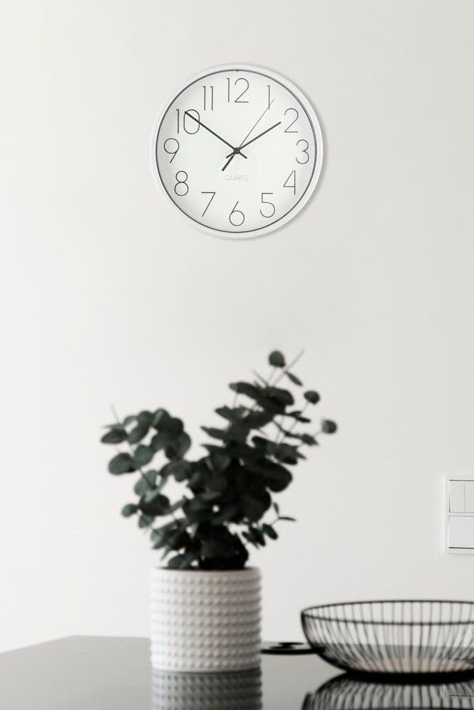4LIVING Часовник за стена “Hour“ - цвят бял - Ø 25 см. - снимка 2