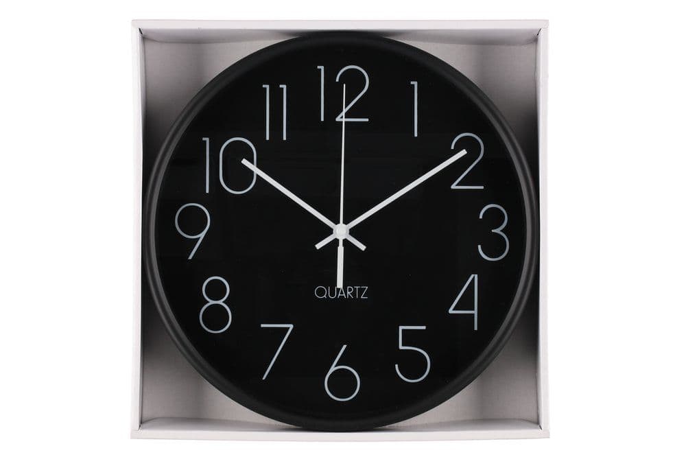 4LIVING Часовник за стена “Hour“ - цвят черен - Ø 25 см. - снимка 2