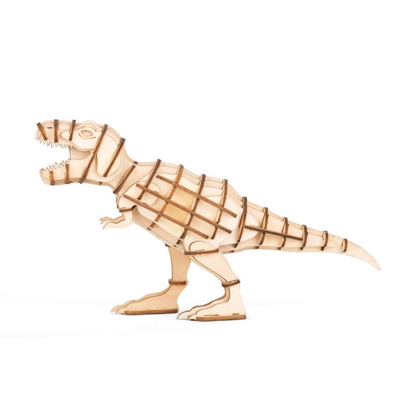 Триизмерен дървен пъзел динозавър T-Rex - снимка 4