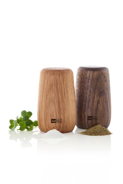 AdHoc Комплект за сол и пипер - светъл и тъмен дъб - снимка 2