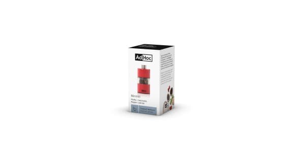 AdHoc Мини мелничка за сол и пипер MiniMill - 6 см. - червена - снимка 4