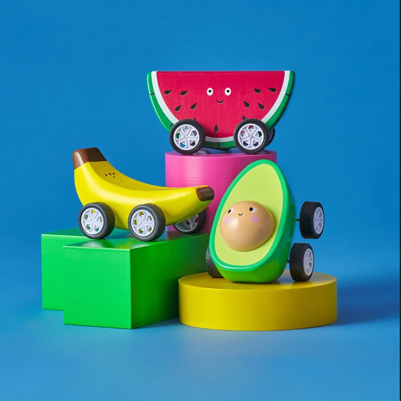 Колички със самонавиващ се механизъм Fruit-Fun - снимка 5