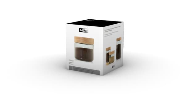 AdHoc Стъклен буркан/канистер PureJar - 500мл. - снимка 4