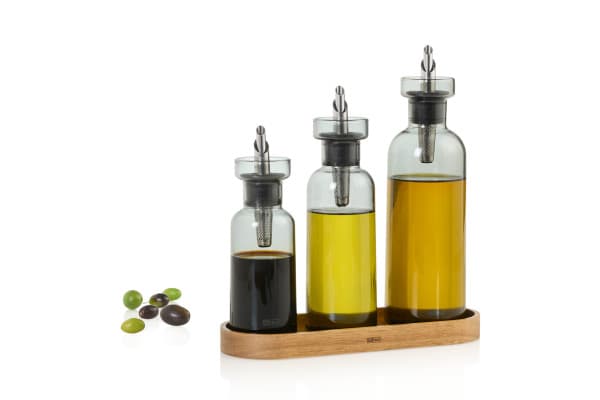 AdHoc Бутилка с дозатор за олио или оцет AromaPour, 120мл - сив - снимка 4