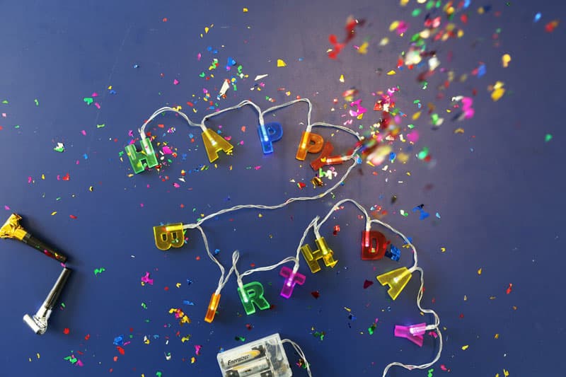 Гирлянд със светещи букви Happy Birthday - снимка 3