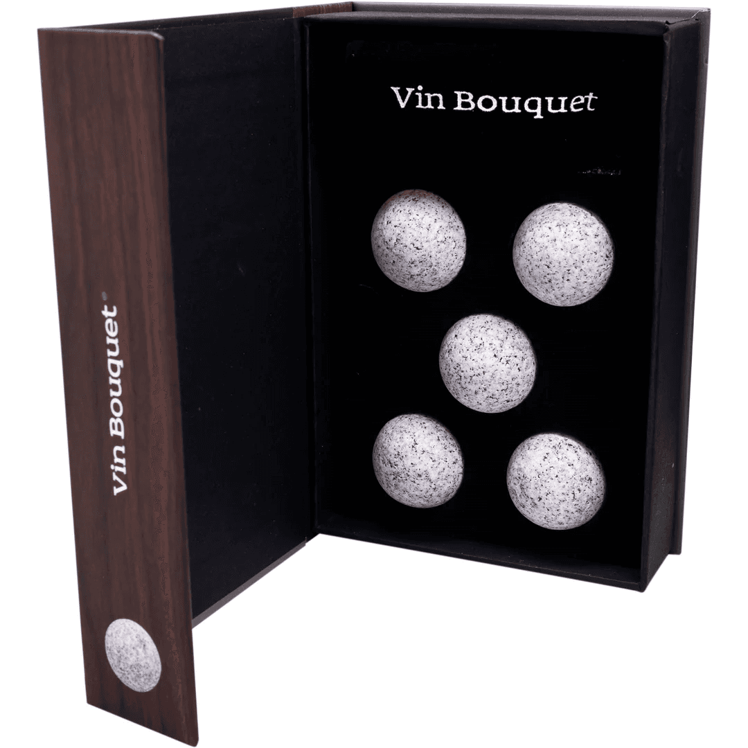 Vin Bouquet Сет кръгли охладители за напитки от естествен камък - 5 бр.