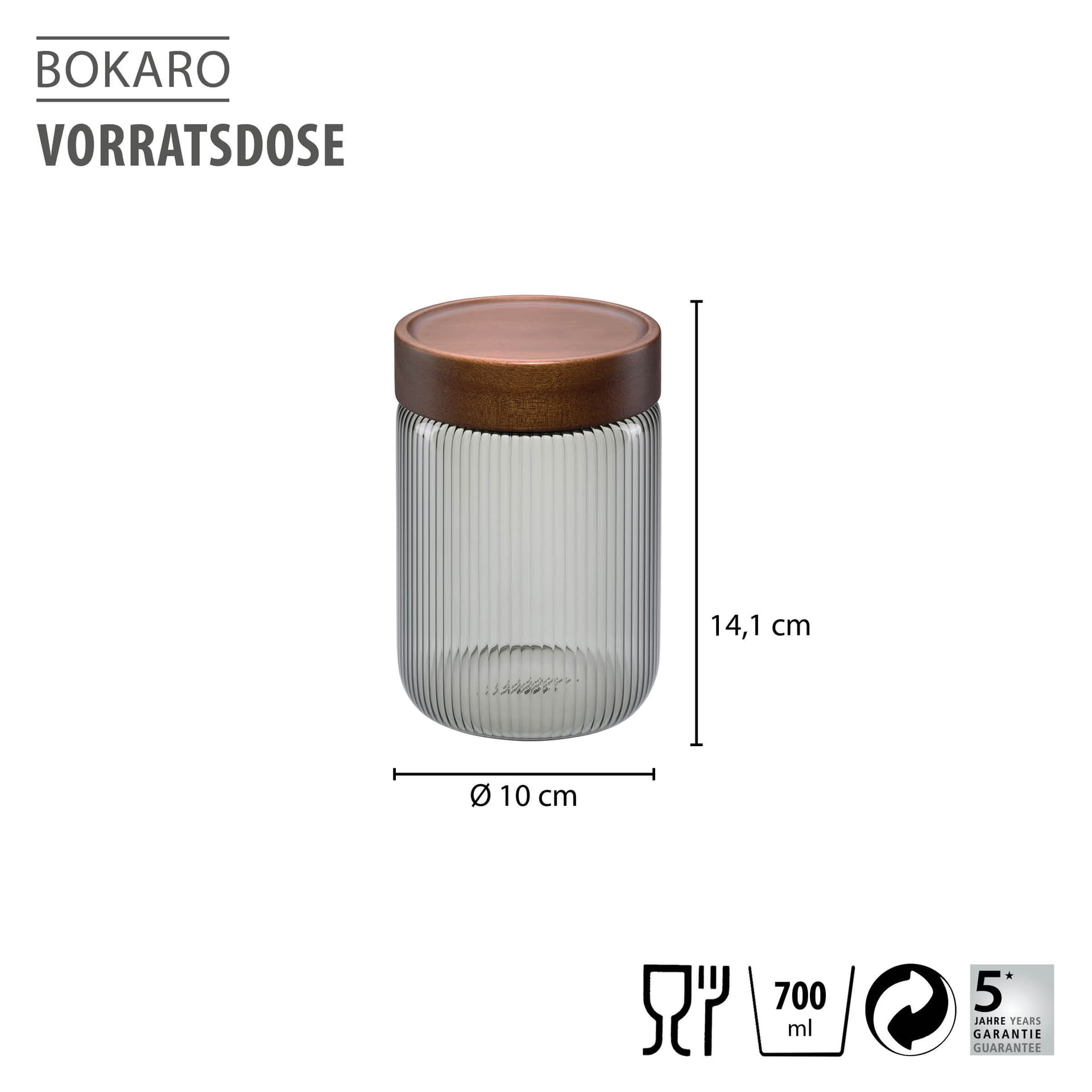 GEFU Стъклен канистер BOKARO - 700 мл - снимка 2
