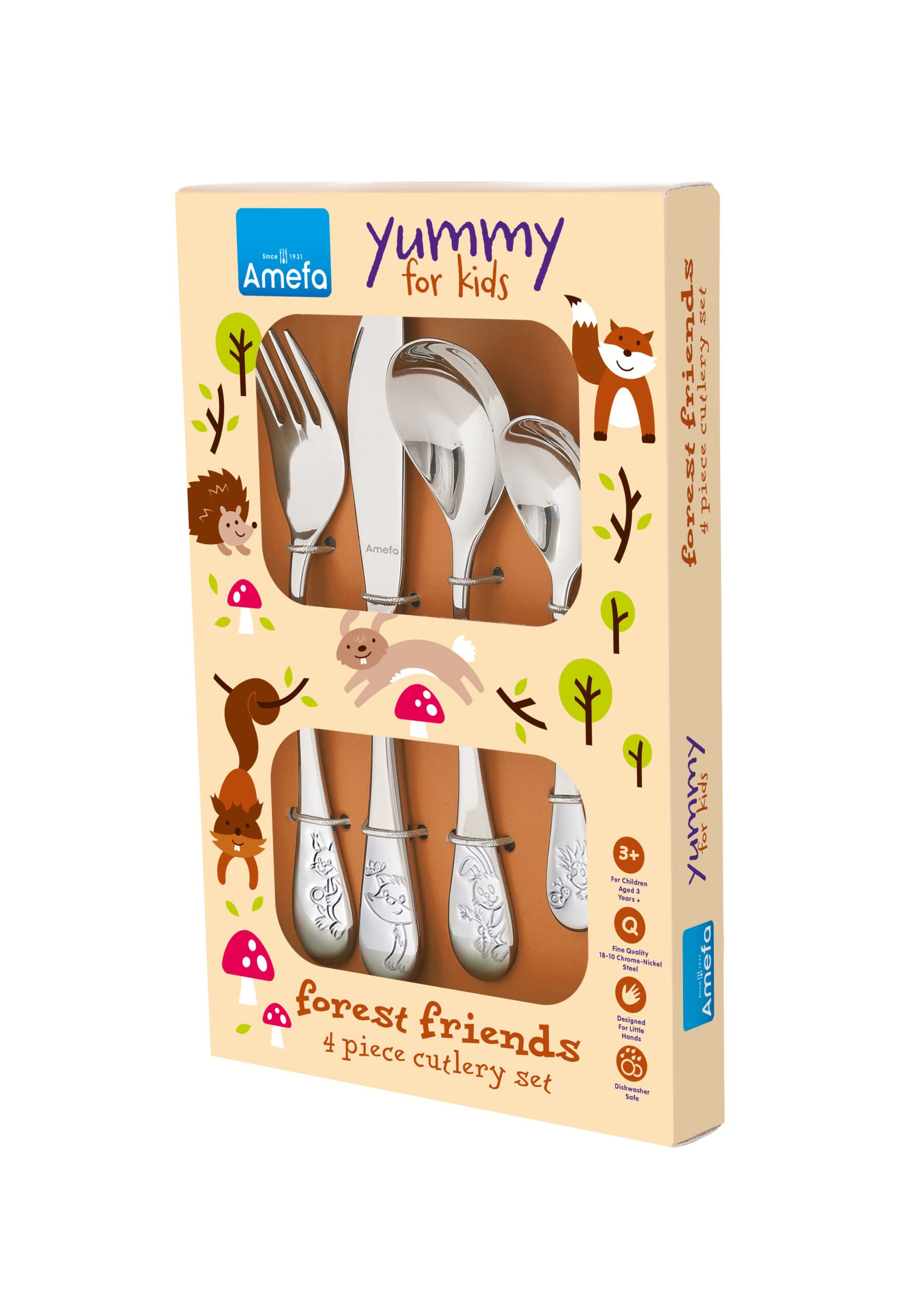 AMEFA Детски прибори за хранене FOREST FRIENDS - 4 части - снимка 3