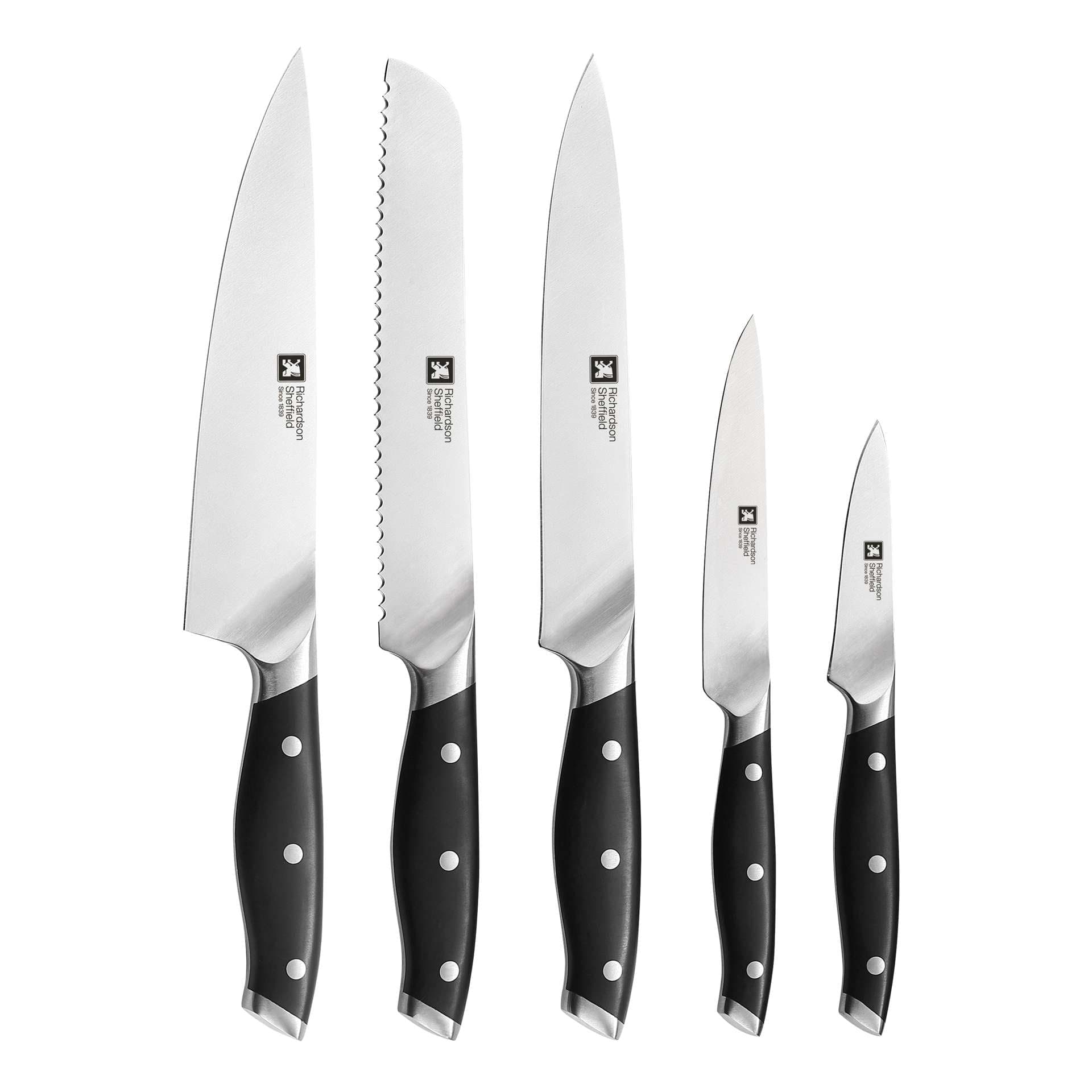 Richardson Sheffield Комплект ножове GRAND CHEF 5 бр. в дървен блок - снимка 2