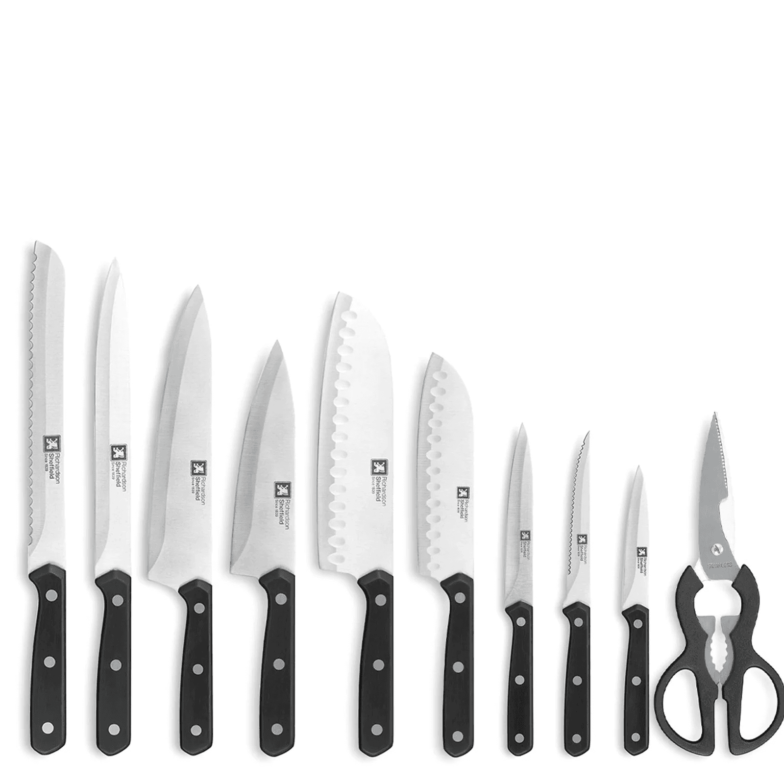 Richardson Sheffield Комплект ножове CUCINA 10 бр. в дървен блок - снимка 2