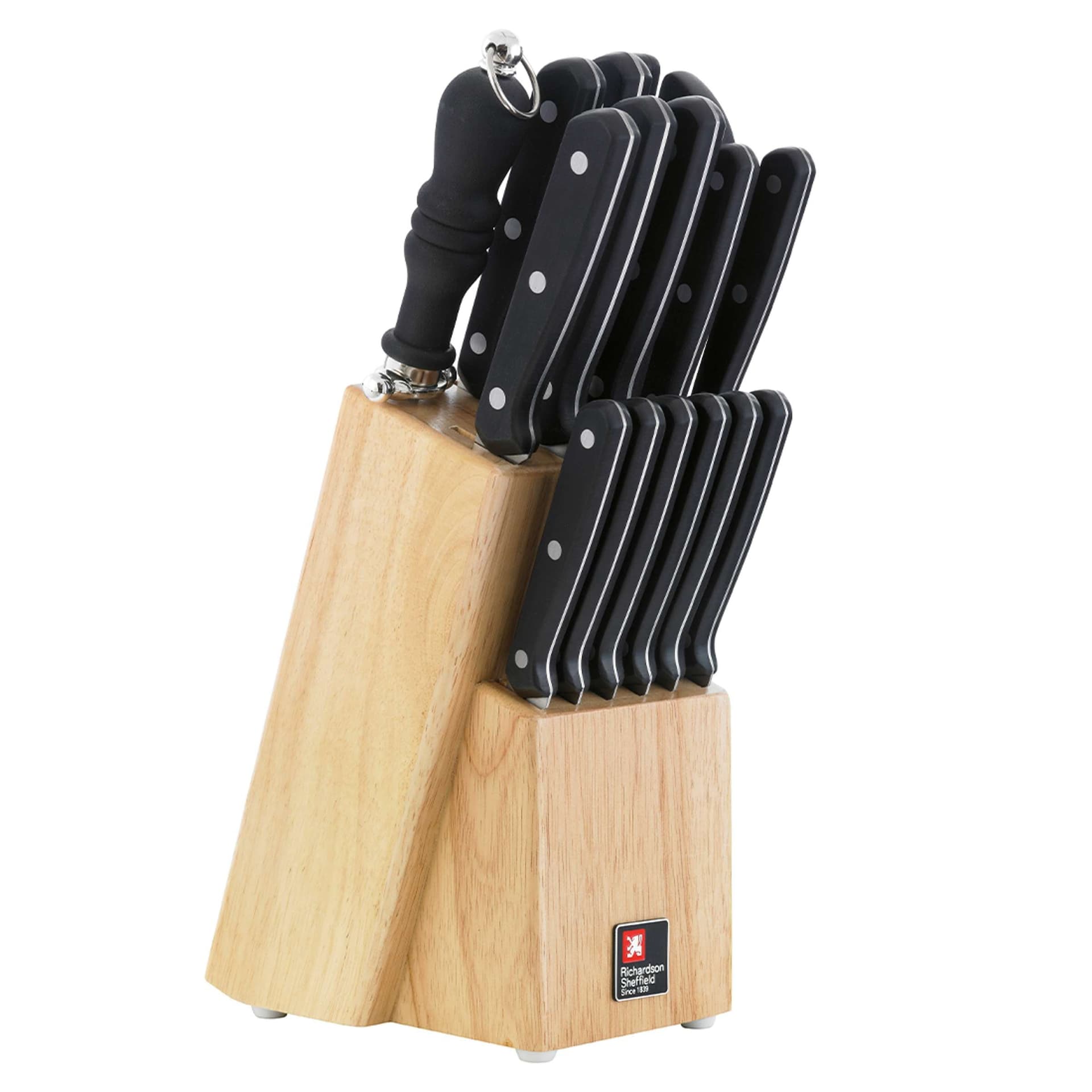 Richardson Sheffield Комплект ножове CUCINA 15 бр. в дървен блок