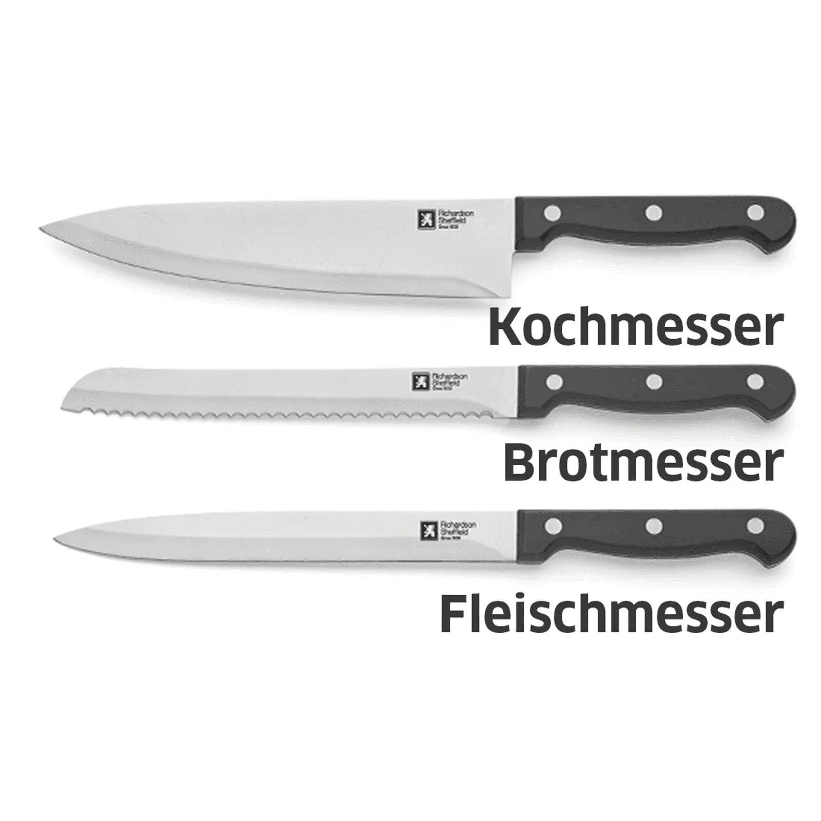 Richardson Sheffield Комплект ножове ARTISAN 15 бр. в дървен блок - черен - снимка 5