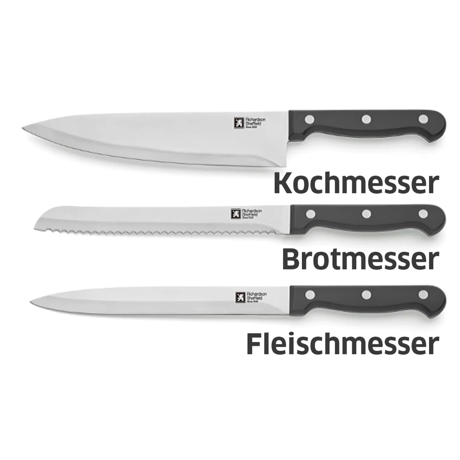 Richardson Sheffield Комплект ножове ARTISAN 9 бр. в дървен блок - снимка 4