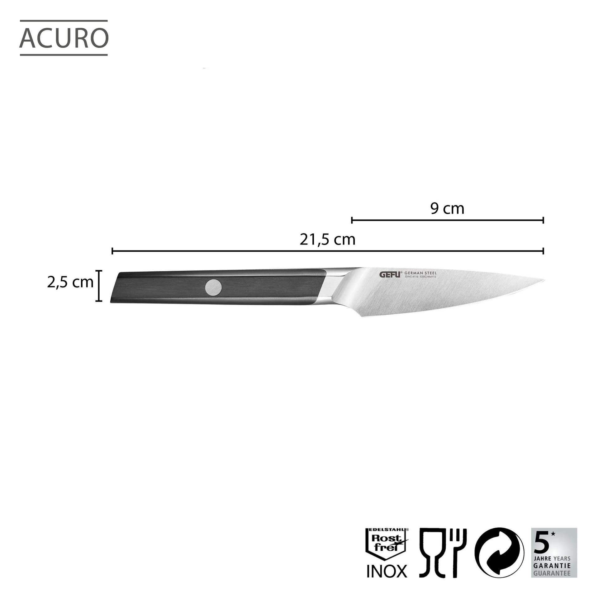 GEFU Нож за зеленчуци ACURO - 9 см. - снимка 2