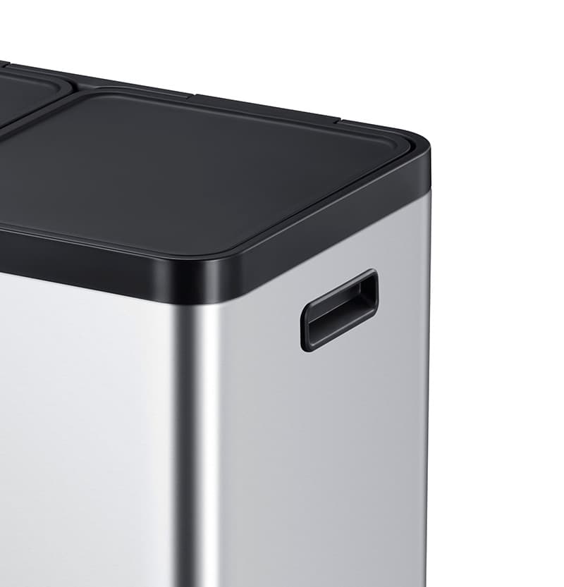 EKO Кош за разделно събиране с 3 педала ESSENTIAL - 3 х 20 л.- матиран - снимка 4