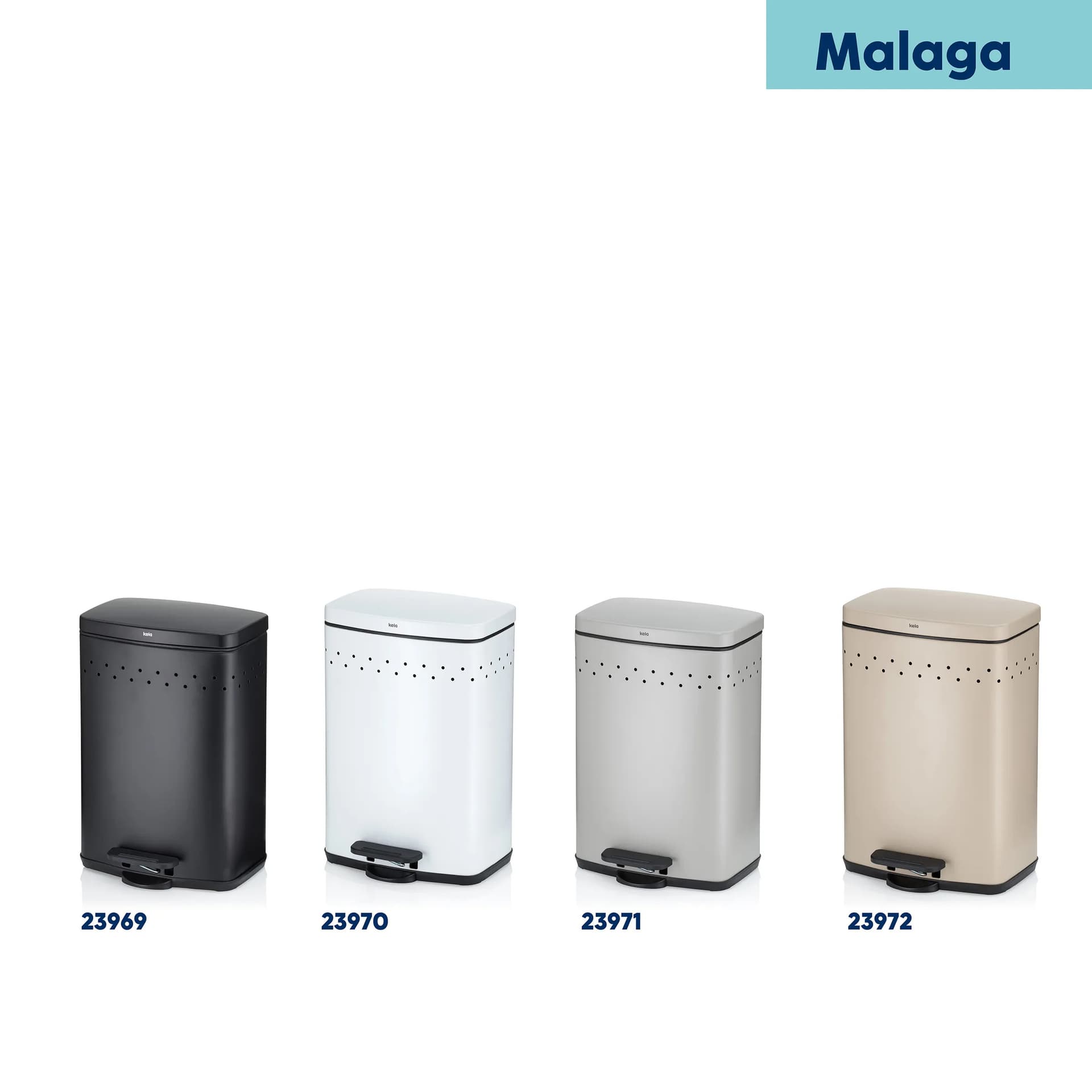 KELA Кош за отпадъци с педал Malaga - 5л - черен - снимка 6