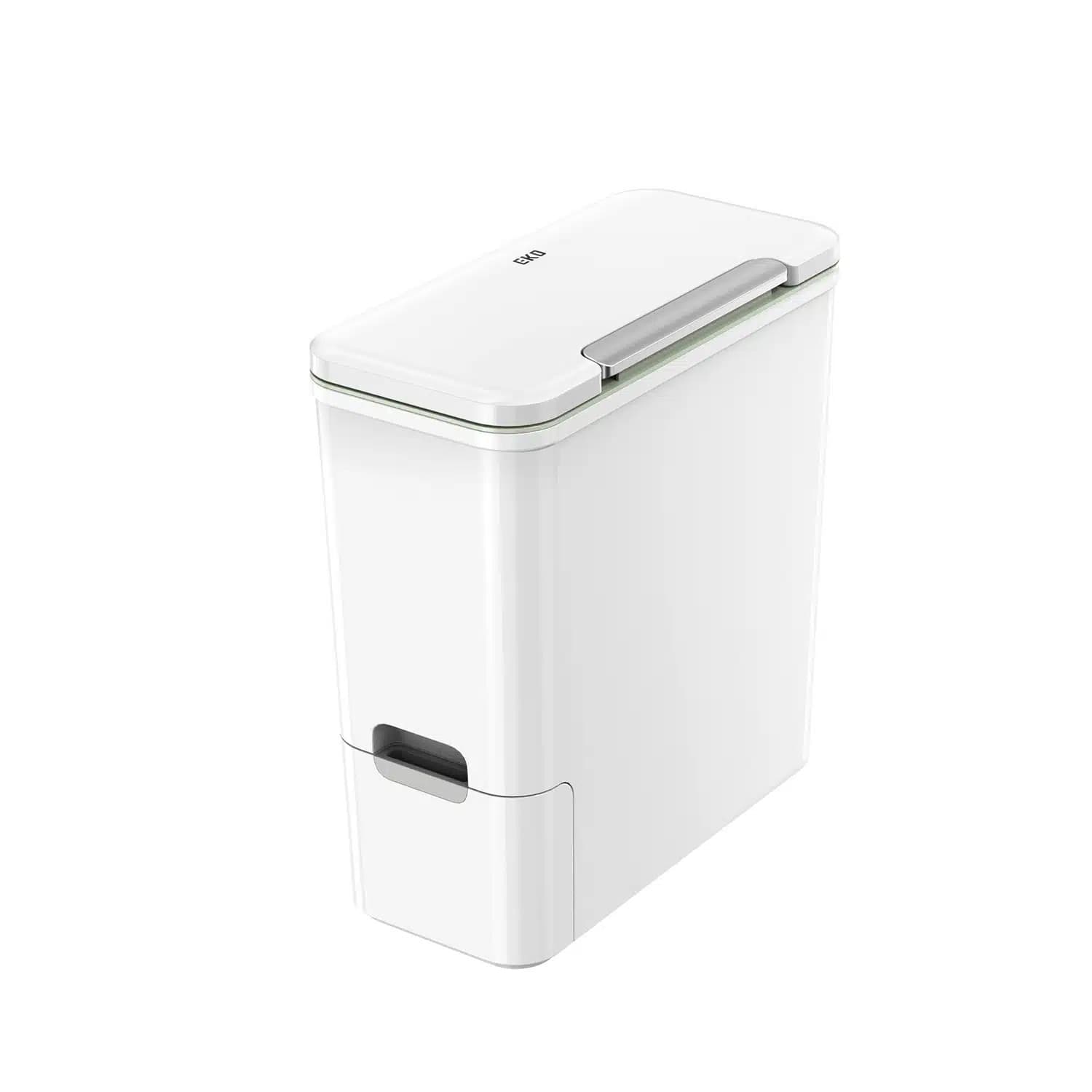 EKO Кош с TOUCH механизъм и отделение за съхранение STACKSTORE - 9 л.- бял - снимка 2