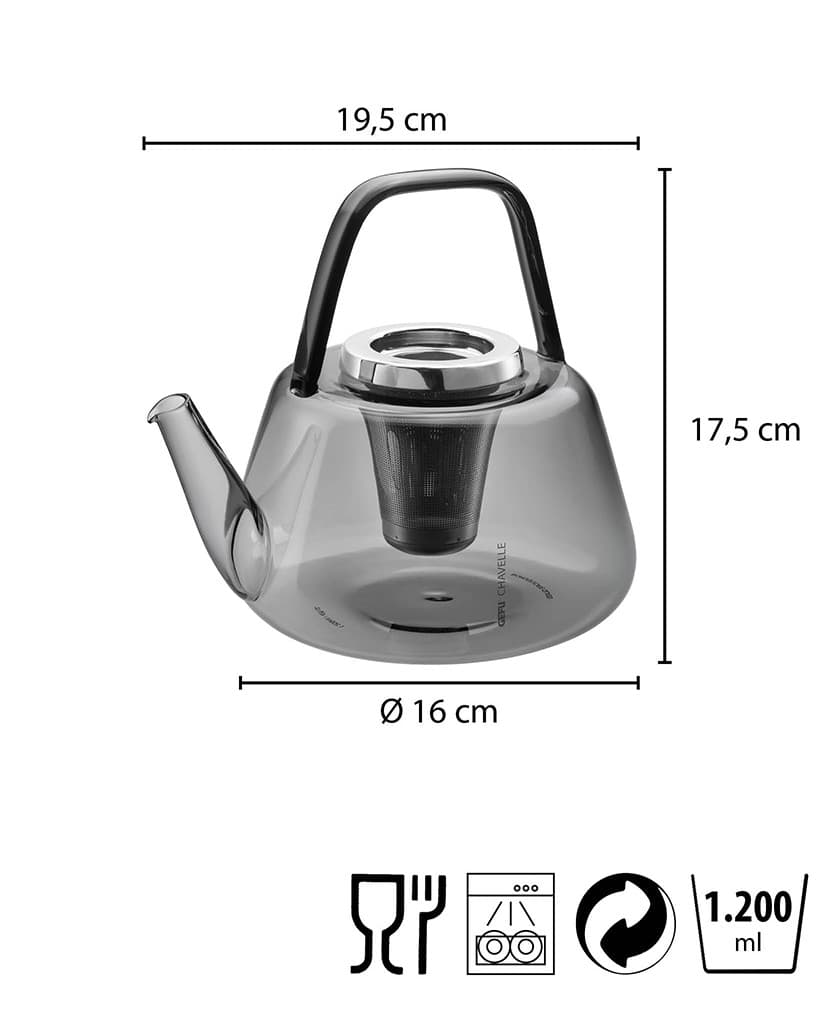 GEFU Кана за чай с инфузер CHAVELLE - 1,2л. - снимка 2