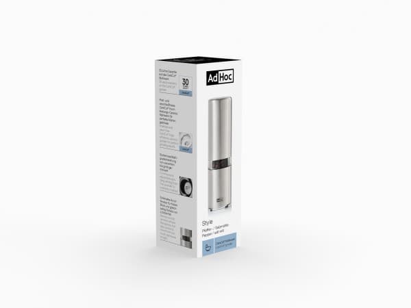 AdHoc Мелничка за сол и пипер Style - 14,8 см - стомана - снимка 3