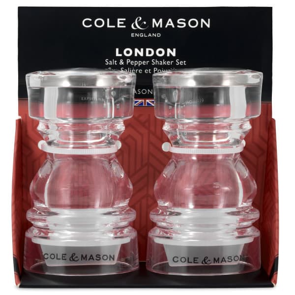 COLE & MASON Акрилен комплект за сол и пипер LONDON - 8,6 см. - снимка 2