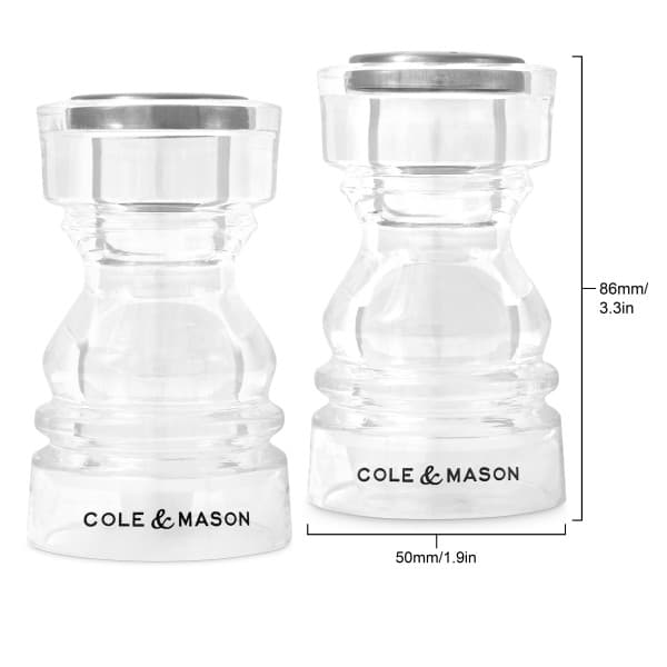 COLE & MASON Акрилен комплект за сол и пипер LONDON - 8,6 см. - снимка 3