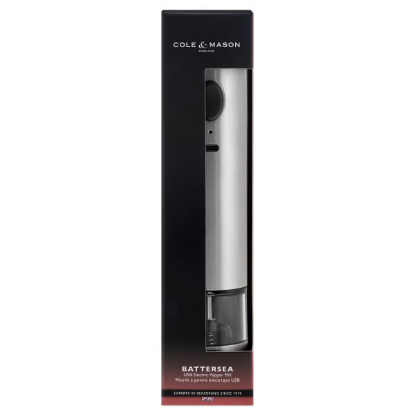COLE & MASON Електрическа мелничка с USB за сол и пипер BATTERSEA - 21 см. - снимка 2