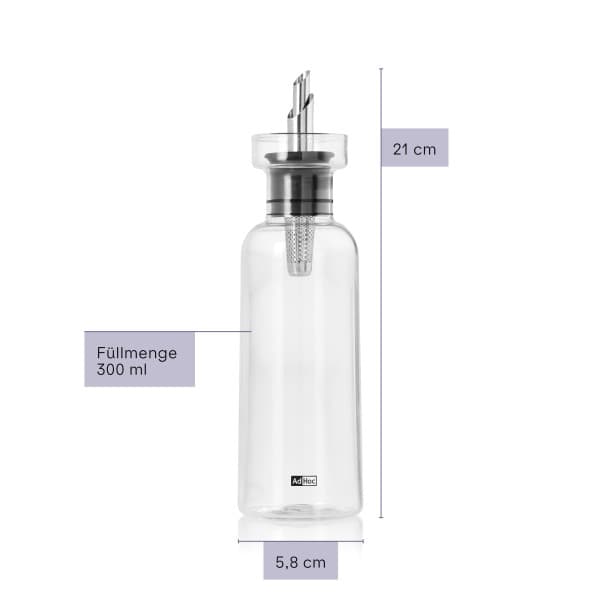 AdHoc Комплект за олио и оцет с дървена поставка AromaPour - снимка 2