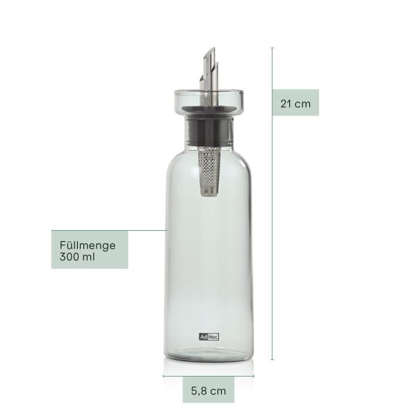 AdHoc Комплект за олио и оцет AromaPour, 300мл - опушено сиво - снимка 3